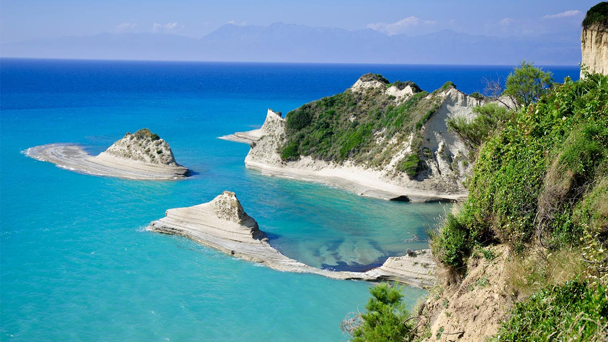 Corfu's north coast, Greece.