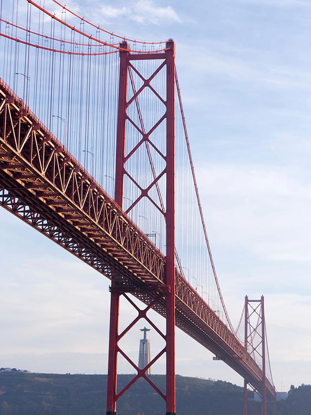 Lisbon’s Ponte 25 de Abril bridge offers spellbinding views of the Tagus River © Hilary Morgan / Alamy